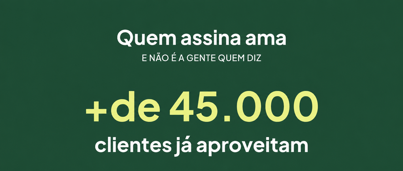 Banner Tipográfico em Verde Esmeralda